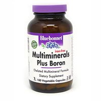 BlueBonnet Multi Minerals Plus Boron No Iron Vegetarian Capsules, 180 Count