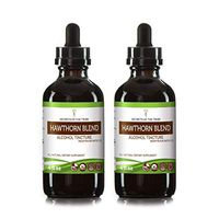Hawthorn Blend Tincture Alcohol Extract, Organic Hawthorn (Crataegus spp.) Dried Leaf, Flower, Berry Tincture Supplement (2x4 Fl Oz)