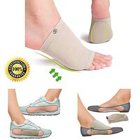 Plantar Fasciitis Pain Relief with JERN Gel Cushioned Orthotic Arch Support Sleeve for Flat Feet, Heel Spurs, Heel Neuromas, Correcting Hip Knee and Back Posture (1 Pair for Men and Women)