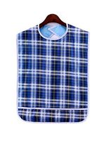 BIHIKI Adult Bib for Eating with Crumb Catcher,PVC Waterproof Clothing Protector,Adult Aid Apron with Snaps for Elderly Patient Senior,18"x36"/45cm x 90cm (Blue)