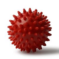 Massage Ball - Spiky for Deep Tissue Foot, Back, Plantar Fasciitis & All Over Body Deep Tissue Muscle Therapy (Red)