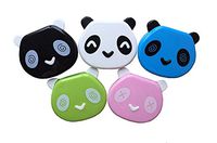DMtse Cute Panda Simple Contact Lens Travel Case Container Kit Set with Mirror Bottle with Tweezers Container Holder