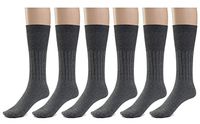 Silky Toes Women's Diabetic 6Pk Premium Soft Non-Binding Cotton Dress Sock (10-13, Grey - 6 Pairs)