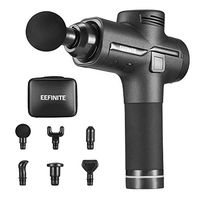 Percussion Massager Gun, Portable Handheld Deep Tissue Massager for Muscle Relief and Recovery Cordless Electric Massager Drill with Brushless Motor for Athletes Includes 6 Heads and Carrying Case