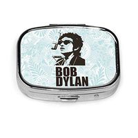GloriaNguyen Bob Dylan Stainless Steel Square Pill Box Medicine Vitamin Organizer Holder Decorative Box Gift
