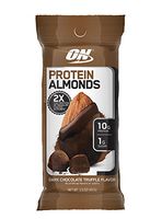 Optimum Nutrition Protein Almonds Snacks, On The Go Nutrition, Flavor: Dark Chocolate Truffle, Low Sugar, Made with Whey Protein Isolate, 12 Count