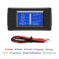 AntPower LCD Display Digital Current Voltage Solar Po-wer Meter Multimeter Ammeter Voltmeter Batt-ery Monitor Meter