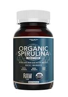 Organic Spirulina Tablets – Highest Nutrient Density & Purest Spirulina in World, Guaranteed - Raw Certified, 4 Organic Certifications, Non-Irradiated (120 Tablets)