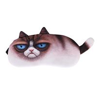 3D Cute Animal Funny Sleep Eye Mask for Sleeping Cat Soft Lightweight Blindfold Eye Cover Eyeshade with Adjustable Strap for Kids Girls Men Women Plane Travel Nap Night Sleeping