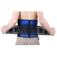 DOTASI Deluxe Neoprene Double Pull Lumbar Lower Back Support Brace Exercise Belt (M(Waist 28-33"))