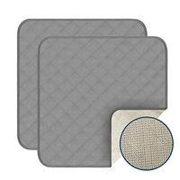 Acutelien Waterproof Seat Protector Pads 2 Pack for Incontinence Machine Washable 4-Layer Innovative Design 22"X21" (Double Gray)