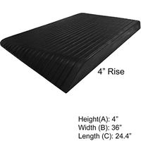 Electriduct 4" Rise Rubber Power Wheelchair Scooter Threshold Ramp