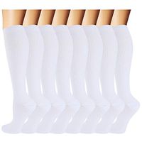 Copper Compression Socks For Men & Women -8 Pairs- Best for Running, Athletic, Medical, Pregnancy and Travel