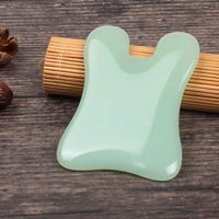 Jade Gua Sha Scraping Massage Tool, Medical Grade Jade Guasha Board, Handmade Tools for SPA Acupuncture Treatment, Reducing Neck and Muscle Pain,
