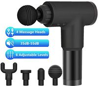 SUNNYBLUE Massage Gun,Deep Tissue Percussion Muscle Massager,Cordless Super Quiet Heat Dissipating Electric Massager for Back and Neck Pain Relief (Black)