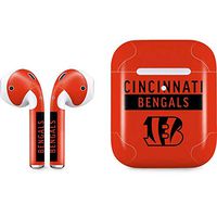Skinit Decal Audio Skin for Apple AirPods with Wireless Charging Case - Officially Licensed NFL Cincinnati Bengals Orange Performance Series Design