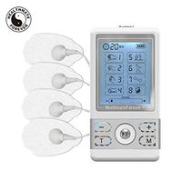 8 Modes Best Muscle Simulator tens EMS nmes Unit Machines Electric Electronic Pulse Massagers for Back Neck Shoulder Knee Legs Body Pain tmj Replacement Pads Silver BM8GL HealthmateForever