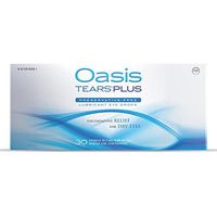 65 Vials Oasis TEARS PLUS Preservative-Free Lubricant Eye Drops (2 boxes, 30 vials each and one 5 vial packet)