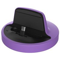 RND Dock for Moto X Moto G and Motorola Droid Turbo 1/ Droid Turbo 2 (works with rugged dual layer slim cases and no cases) (black and purple)