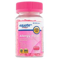 Allergy Relief Tablets, Dphenhydramin HCI, 25mg, 365ct, By Equate