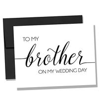 To My Brother on My Wedding Day Notecard - Wedding Day Notecard - Cards for Brides (NC116)