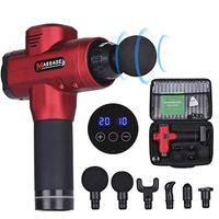 Portable Muscle Massage Gun - electric Deep Tissue Massager with 20 Speed Levels, Hand-held body massager with 6 massage heads, Deep Muscle Massager device for Muscle Tension Relief,Vibration massager