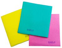 [3 PCS] Super Absorbent and Fast Drying Hygienic Kitchen Cleaning Cloths Dishcloths Washcloths Multi Purpose 3-Color Non Woven Pure Viscose | Eco-Friendly Natural Pulp No Odor