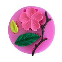 NIHAI Tree Branch Flower Cake Mould, Peach Blossom Shape Fondant Silicone Mould, Cake Decorating Tools Chocolate Mold, Accessories Mold