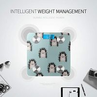 Cute Cartoon Hedgehogs Infant Scale Digital Fitness Scale Scales Weight Tracks 8 Key Compositions Analyzer Sync with Fitness Apps 400 Lbs