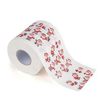 InKach Christmas Soft Toilet Paper | 1 Roll Funny Xmas Natural Tissue Paper Happy New Year Santa Claus Bathroom Decoration (Happy New Year_D)