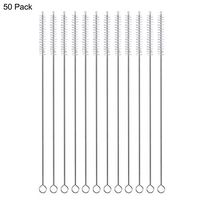 Brightbuy Drinking Straw Brush Set, 50 Piece 9.05" x 9 mm Cleaner Brush for Stainless Steel Straws