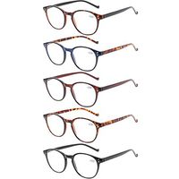 5 Pairs Reading Glasses - Standard Fit Spring Hinge Readers Glasses for Men and Women (5 Pack Mix Color, 2.75)