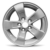 Road Ready Car Wheel For 2013-2016 Chevrolet Malibu 16 Inch 5 Lug Silver Aluminum Rim Fits R16 Tire - Exact OEM Replacement - Full-Size Spare