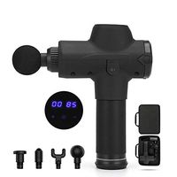 JUMOWA Black Fascia Gun Deep Massage Gun,20 Speeds Adjustable Tissue Percussion Massager for Sore Muscle, Massage Device with LCD Touchscreen and with Portable Bag Case