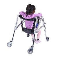 HL Walker with Seat and Wheels, Upwalker Mobility Walker Children's Walker Walker Wheel One-Way Anti-Backward Pull-Type Walker Elderly Walker (Size : Medium)