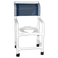 MJM International E118-3TW Echo Standard Shower Chair, 250 oz Capacity, Royal Blue/Forest Green/Mauve