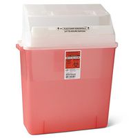 Medline MDS705203H MDS705203H Biohazard Multi-Purpose Sharps Containers, 3 gal, Red, 3 Gallon Capacity