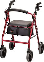 NOVA Zoom Rollator Walker with 24” Seat Height, Red