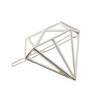 Hollow Diamond Hairpins for Women Geometric Shape Hair Barrettes, Headwear Styling Tools Metal Hair Clips,Gold/Silver,Joykith