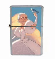 Bernie Bird Flip Top Oil Lighter R1 Smoking Cigarette Silver Case Included