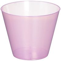 Amscan 350366.141 Plastic Tumblers, 9 oz, Pearl Pink