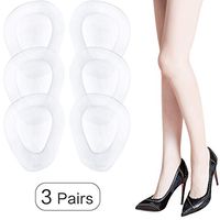 COOLMI Ball of Foot Cushions, (3 Pairs) for Women High Heel Soft Gel Insole Metatarsal Pads,Foot Pain Relief Bunion Forefoot Cushioning for Any Shoes Inserts
