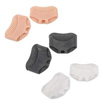 EOPER Ball of Foot Cushions, 6 Pairs Metatarsal Pads Forefoot Pad for Women Men Foot Pain Relief, Breathable Soft Gel High Heel Shoes Insoles Half Yards Mat White/Black/Flesh Color