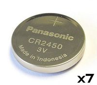 Panasonic CR2450 CR 2450 Lithium 3v Battery [ Pack of 7]