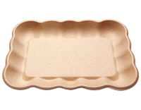 [100 COUNT] Compostable Biodegradable Eco Friendly Cloud Collection Trays - Plates Made from Tree-Free Bagasse Sugarcane for Weddings, Dinnerware, Catering or Takeout (9.5" x 7.5")