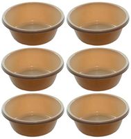 YBM HOME Round Plastic Wash Basin 1151 (6, Beige)
