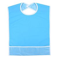 Adult Bibs Clothing Protector, Waterproof Mealtime Bib Elder Disability Aid Cook Dining Clothes Washable PVC, 19.69 x 31.50Inch(Orange Pink)