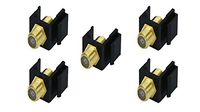 5 PCS Keystone Jack Modular F Type, Black, CNE581309