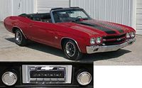 Custom Autosound Car Stereo Compatible with 1969-1972 Chevelle Malibu, USA-630 II High Power 300 watt AM FM Radio with Auxiliary Input
