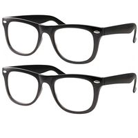 2 Pack High Magnification Reading Glasses Strong Power Readers - 4.00-6.00 Black/+4.50